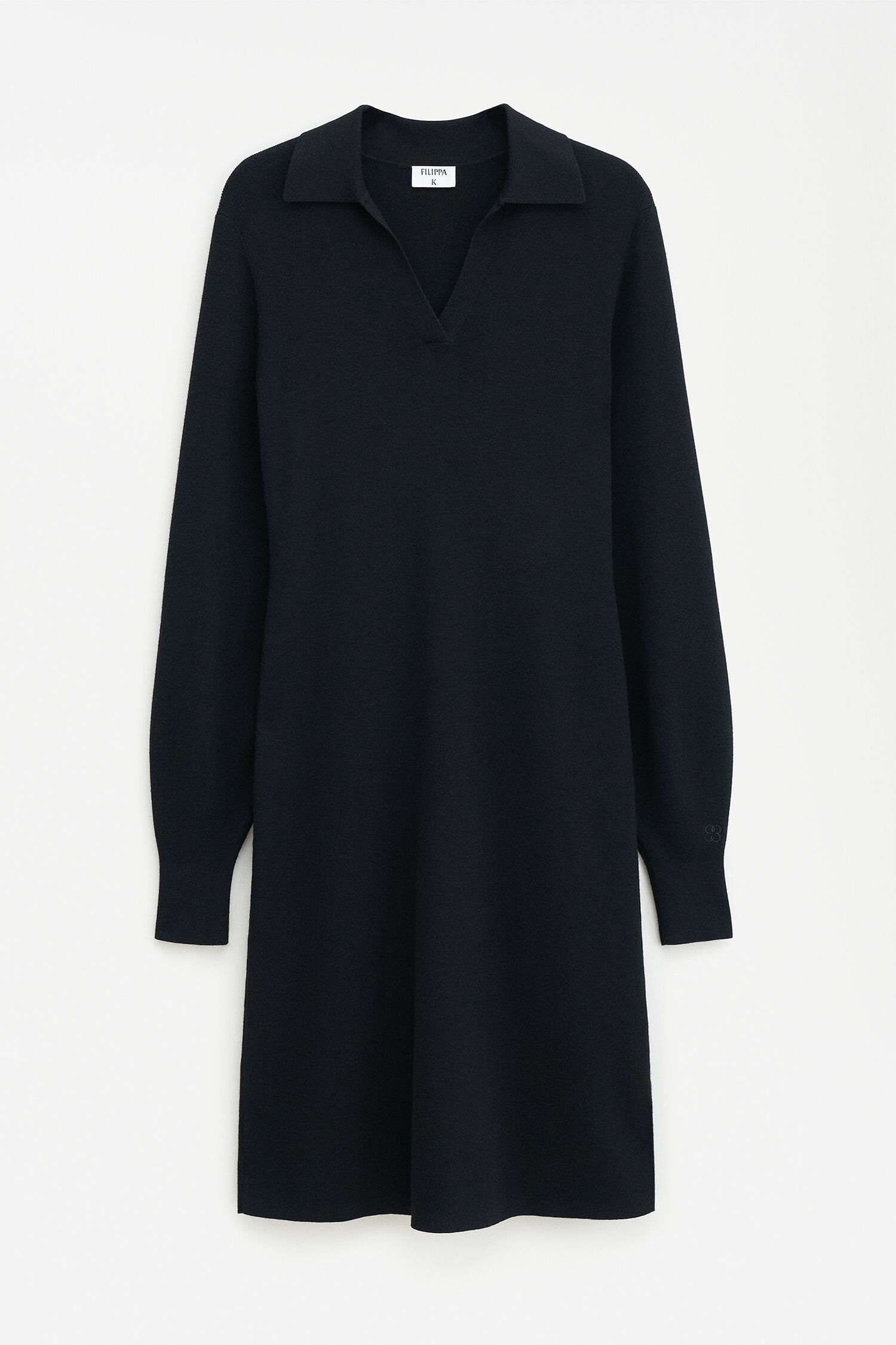 Knit Polo Dress Black Filippa K